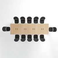 プラス ダイニングワークテーブルライト 幅3600×奥行1000×高さ720mm ウォルナット天板 1台（6梱包）