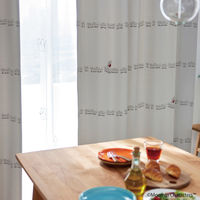 SUMINOE MOOMIN カーテン ニョロニョロボーダー A1044 幅1000×丈1780mm アイボリー 1枚（直送品）