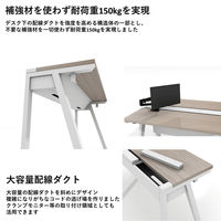 【軒先渡し】LASHローカウンター 幅1200×奥行450×高さ720mm オーク天板/ブラック脚 1台（直送品）