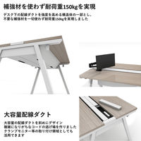 【軒先渡し】LASHローカウンター 幅1200×奥行900×高さ720mm オーク天板/ブラック脚 1台（直送品）