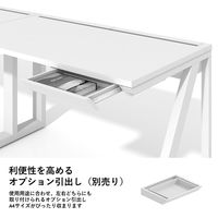 【軒先渡し】LASHデスク ラッシュホールレッグ 幅3000×奥行1400×高さ720mm オーク天板/ブラック脚 1台（直送品）