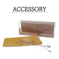 【老眼鏡 リーディンググラス】FEEL LIFE FLL-006 col.1 グレークリア 度数 +3.00 / 1個（直送品）