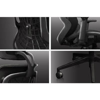 Netforce ウェルビー メッシュ オフィスチェア ランバーサポート ブラックフレーム ブルー 1脚（直送品）