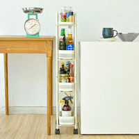 ディーエーピーネットワーク スリム収納ラック 幅16~23.7cm 隙間収納 高さ96cm monowa076_WH 1台（直送品）