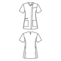 住商モンブラン スクラブ 兼用 半袖 ワイン/ネイビー/ピンク ML RS001-7283 1枚（直送品）