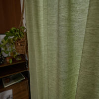 スミノエ コルネ セミオーダー カーテン ピンヘッド 1200×2000mm グリーン １セット(2枚入)（直送品）