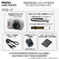 リコー PENTAX防水防塵デジタルカメラWG-1000グレー SDカード16GBセット WG1000GRY SD16GBset 1セット（直送品）