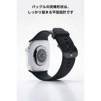 アップルウォッチバンド [49 46 45 44 42mm] シリコン ベルト ブラック AW-25ABDTSBK エレコム 1個（直送品）