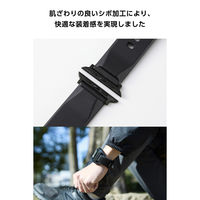 アップルウォッチバンド [49 46 45 44 42mm] シボ加工 ベルト AW-25ABDZEROBK エレコム 1個（直送品）