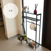 タマリビング カジュアリー コンソールテーブル カジュアリー 幅600×奥行185×高さ1040mm ブラック/ブラック 1台（直送品）