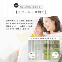 サンローズ 4枚組 カーテン レースカーテンセット レイトン 1000×1200mm ライトベージュ 1セット(4枚入)（直送品）