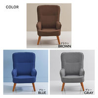 タマリビング ポポララ ハイバックソファ 1人掛 幅620mm ブラウン 1台（直送品）