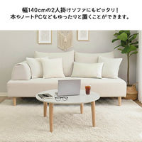 タマリビング スモーキー 折り畳みテーブル 丸 幅800×奥行800×高さ330mm 瑠璃 1台（直送品）