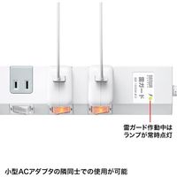 延長コード 電源タップ 3m 2P（ピン） 10個口 スイッチ ホワイト TAP-SP2110SW-3 サンワサプライ 1個
