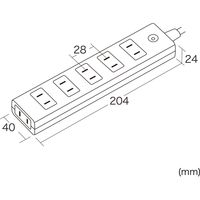 延長コード 電源タップ 3m 2P（ピン） 6個口 マグネット ホワイト TAP-SP2116MG-3WN サンワサプライ 1個