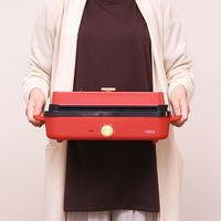 ライフオンプロダクツ PRISMATE（プリズメイト） スリムホットプレート PR-SK035-RD レッド 楽しく使えるレシピブック付