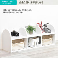 【軒先渡し】B.Bファニシング BF DECO 4段ラック 幅400×奥行300×高さ1070mm ホワイト 1台（直送品）