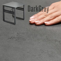 【軒先渡し】B.Bファニシング CERABILL 収納付きダイニングテーブル 幅700×奥行700×高さ715mm ダークグレー 1台（直送品）