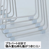 キャスター付き ネスティングチェア 4脚組 ミーティングチェア 平行スタッキング CKNC-C59(BK/BK)*4 1セット（直送品）