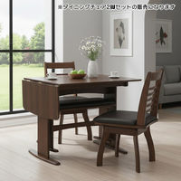 タマリビング ブッター ダイニングチェア 回転付 2脚 ウォルナット/ダークブラウン 1セット（2脚入）（直送品）