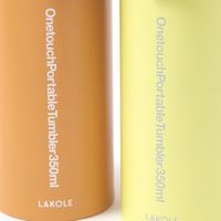ワンタッチポータブルタンブラー 350ml オレンジ LAKOLE/ラコレ