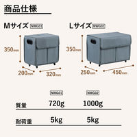 アスカ 荷物収納ワゴン L キャスター付き NWG02 1個（直送品）