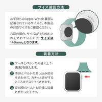 Apple Watch 42(Series 1/2/3)/44/45/46/49mm バンド 「CORVIN」プランプレザーバンド ブラック（直送品）