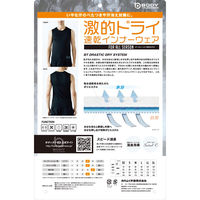 おたふく手袋 BT ドラスティックドライ ノースリーブ クルーネックシャツ ブラック SSサイズ JW-580 1枚（直送品）