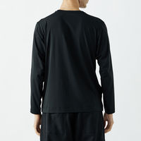 おたふく手袋 BT ゆったりストレッチ冷感 ロングスリーブ クルーネックシャツ ブラック Sサイズ JW-742 1枚（直送品）