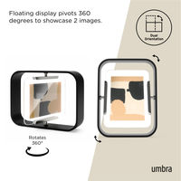 アントレックス Umbra フォトフレーム ベルウッドデスクフレーム 16×22cm 木製 ガラス ブラック 482878 1個（直送品）