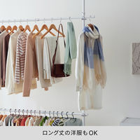 平安伸銅工業 突っ張り ワイド ハンガーラック 2段 幅99~162cm 耐荷重60kg 488274 1個（直送品）