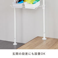 平安伸銅工業 突っ張り シューズラック 幅57cm 最大16足 工具不要 492846 1個（直送品）