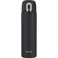 ピーコック魔法瓶 水筒 500ml ポーチ付きスクールボトル ブラック 495241 1個（直送品）