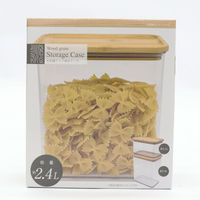 イトウ 保存容器 2.4L 木目調 クリア 保存ケース 497105 1個（直送品）