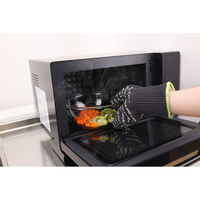 サンベルム 鍋つかみ 3本指ミトン 耐熱 滑り止め付 アウトドア ダークグレー 499072 1個（直送品）