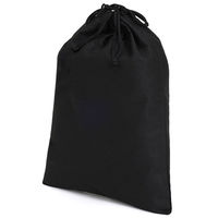 アストロ シューズケース 巾着袋 ブラック 50枚 605-36 1ケース(50枚)（直送品）