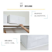 アストロ 一体型圧縮ボックス 衣類用 ホワイト 2個組 623-58 1セット(2個+2枚)（直送品）