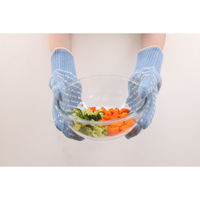 サンベルム 鍋つかみ 3本指ミトン 耐熱 滑り止め付 アウトドア ライトブルー 499073 1個（直送品）