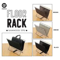 LIV PLUS ベストコ 荷物置き ハンモック型 折りたたみ 収納 ブラック フロアーラック ND-3593 1個