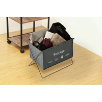 LIV PLUS ベストコ 収納ボックス 折りたたみ L グレー 無地 フロアーラック ND-6126 1個