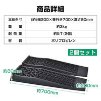 万方商事 カースロープ ローダウン車対応 2個入り ee362 1S(2個)（直送品）