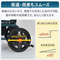 万方商事 電動車椅子 自走(電動)介助兼用 折り畳み式 nc003 1台（直送品）