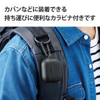 AirPods 第3世代 ケース シリコン カラビナ付 ワイヤレス充電対応 ブラック AVA-AP3SCBK エレコム 1個（直送品）