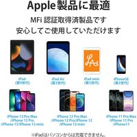 エレコム USB-A to Lightningケーブル/なめらか/2.0m/ホワイト MPA-UALSS20WH 1個