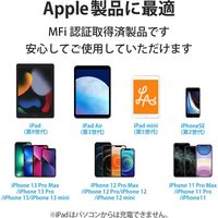 エレコム USB-A to Lightningケーブル/なめらか/1.0m/ホワイト MPA-UALSS10WH 1個