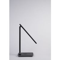 オリンピア照明 ワイヤレスチャージャー機能付き LEDデスクスタンドライト ブラック GST006QB 1台