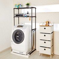 ベストコ 洗濯機ラック ブラウン NY-236 防水パンにも置ける 4975970254141 1個（直送品）