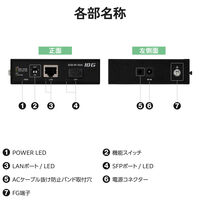 光メディアコンバーター 10Gbps対応 耐熱50℃ シングルモード マルチモード ECB-SF-XDA エレコム 1個（直送品）
