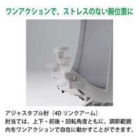 【設置込】ITOKI（イトーキ） アクト2 可動肘 ビニールヘッド・ハンガー付 KJ427PSYMZDB2W2 ネイビーブルー 1脚（直送品）