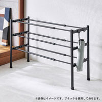 LIV PLUS シューズラック 伸縮 3段 連結 靴収納 Quick Lock NY-402 1個（直送品）